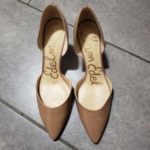 Sam Edelman Patent Leather Nude Heels